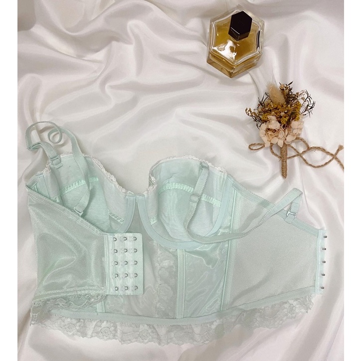 Áo corset croptop mint pastel 2hand