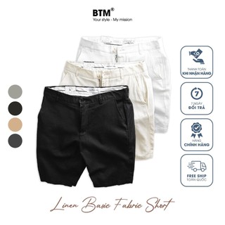 Quần short linen basic fabric form slimfit-37.478- btm studios