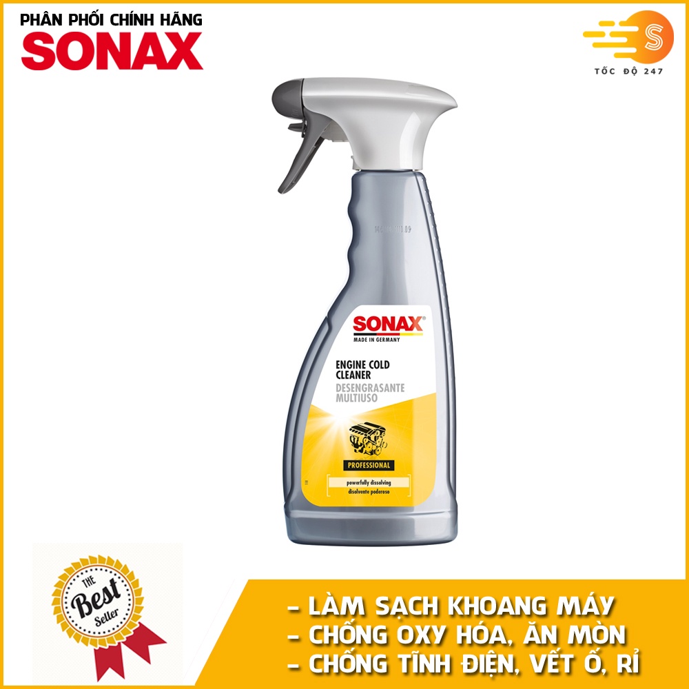Chai xịt làm sạch bảo vệ khoang máy động cơ ô tô chuyên dụng Sonax 543200 500ml - Chống oxy hóa và ăn mòn