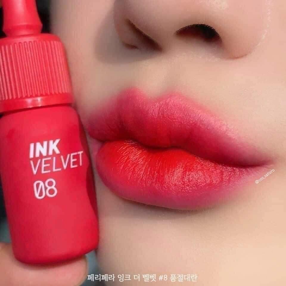 Son Ink 08 Sellout Red Đỏ Hồng Son Kem Lì Peripera Ink Velvet Lip Tint Mới Nhất 4g
