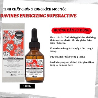 Tinh chất chống rụng kích mọc tóc Davines Energizing Superactive 100ML chính hãng