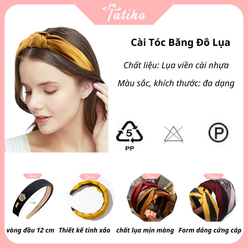 Cài tóc băng đô Santi Tuban Unisex hoạ tiết da dạng phong cách hàn quốc dễ thương nhiều màu sắc - Mã BD024