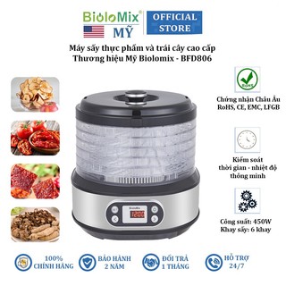 Máy sấy thực phẩm và trái cây Biolomix BFD806 BPA FREE 6 tầng - Bảo Hành 24 Tháng