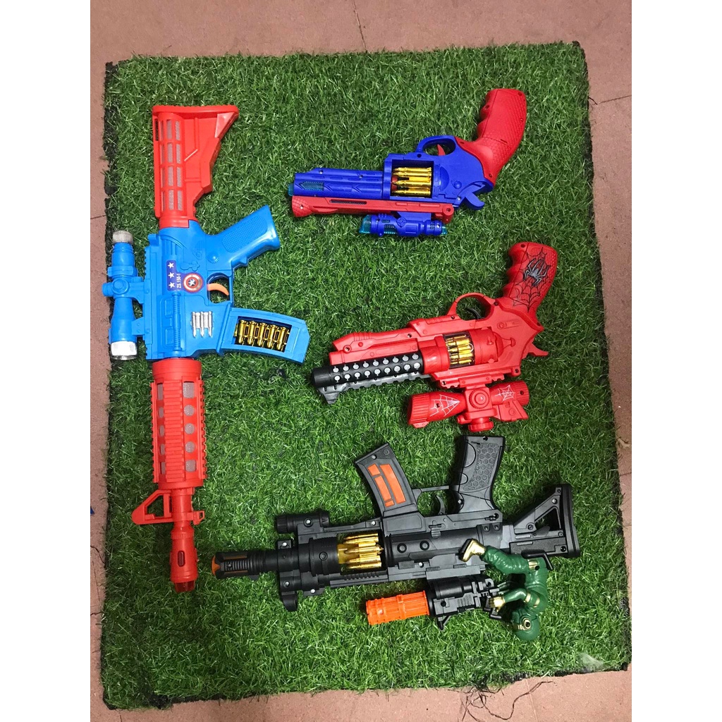 Súng đồ chơi,súng pin , có âm thanh có đèn như video 100% tư quay tự chụp