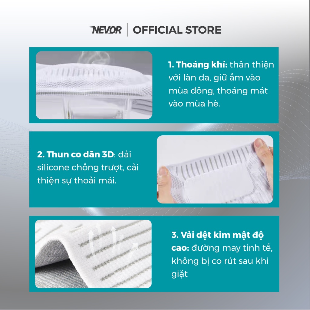 Bó Đầu Gối Thể Thao Nevor BDG13 Giúp Bảo Vệ, Phòng Ngừa Chấn Thương Dây Chằng Khi Đá Bóng, Chạy Bộ,...