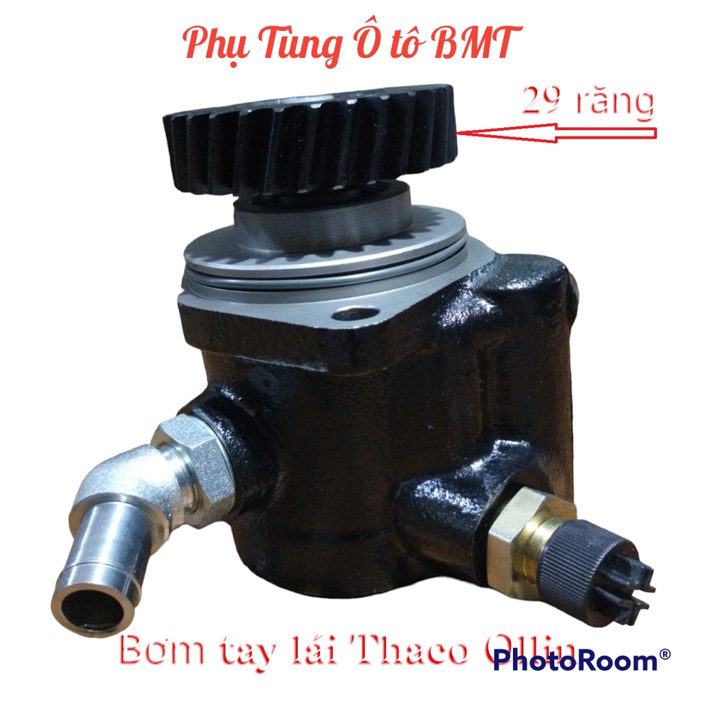 Bơm trợ lực tay lái xe Thaco Ollin (500B, 700B). Mã SP YZ4105(ZYB-10508R/128), 29 răng, 2 Lỗ dầu 16/20mm, quay phải