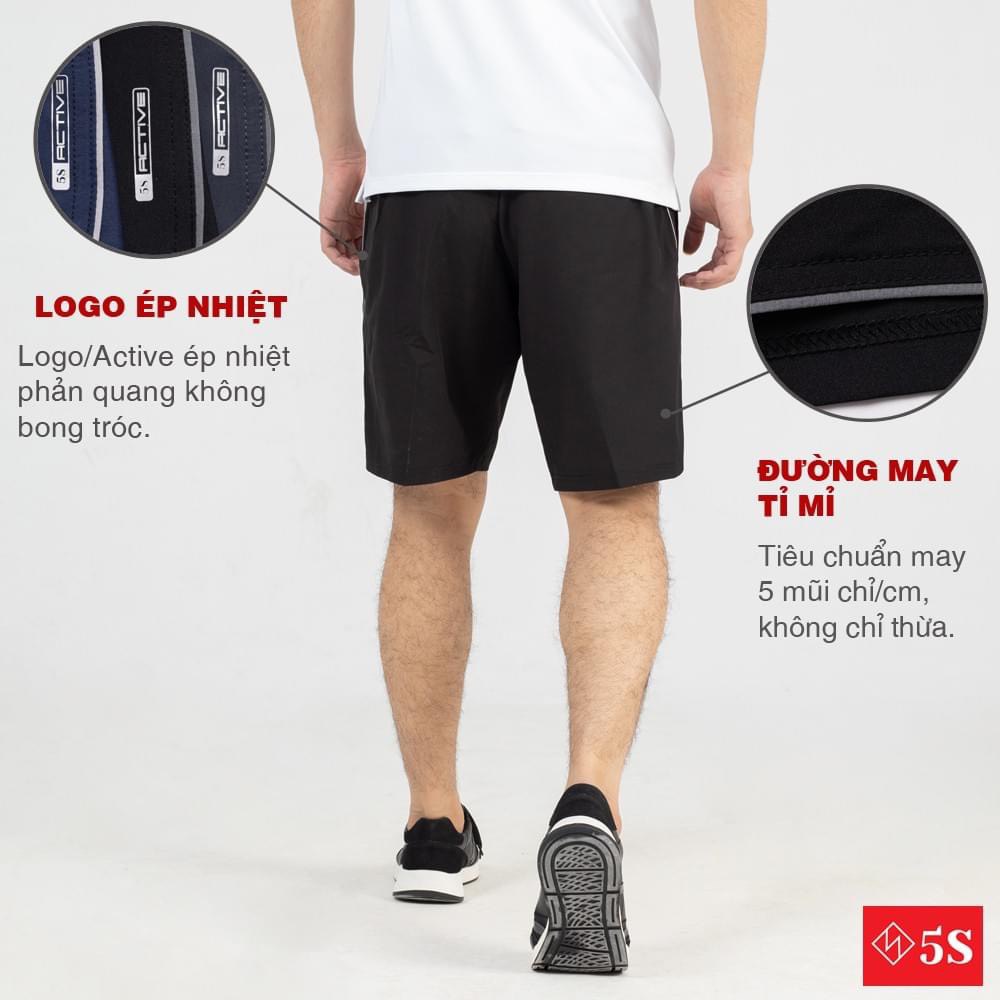 Quần Đùi Nam Thể Thao, Quần Short Nam Vải Gió 5S, Siêu Nhẹ, Bền Mầu, Thoáng Mát, Dáng Thể Thao, Hàng VNXK
