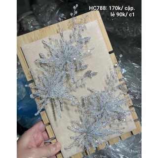 Cài tóc cô dâu, tóc bà sui, tóc tiệc đá pha lê cao cấp tv9