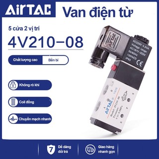 Van điện từ airtac 4v210-08 loại tốt ,cuộn coil
