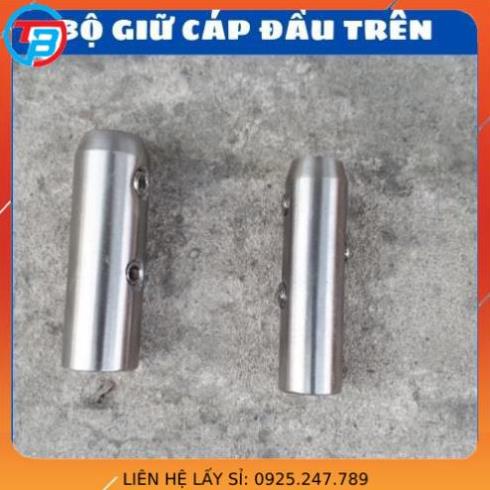 Bộ giữ cáp đầu trên tăng đơ ống cầu thang inox 304 phi 4,5,6,8,10 ly - Cáp Thép Thái Bình