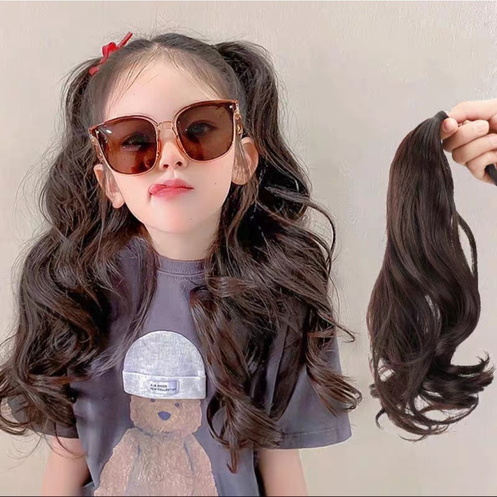 Tóc Cột Xoăn Đuôi Ngựa Tự Nhiên Dành Cho Bé Gái MyBaby
