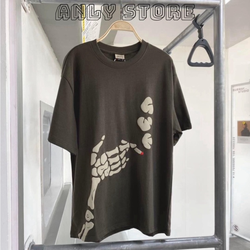 Áo thun SMOKED form rộng tay lỡ nguyên liệu cotton, áo phông Unisex nam nữ form rộng.