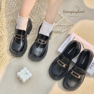 Giày cổ thấp,boot cổ thấp,giày loafer siêu xinh khuy chữ nhật mã ct80 - tiệm giày boot
