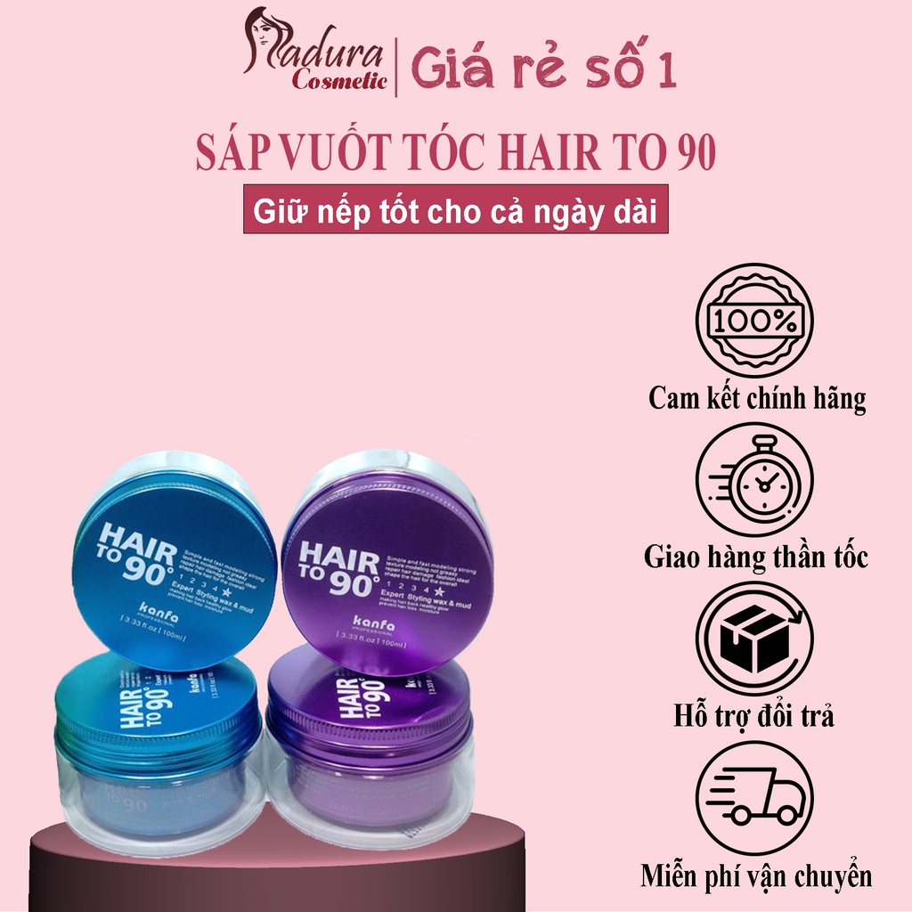 Sáp vuốt tóc nữ 🎁 Wax vuốt tóc nữ Hairto90 Kanfa chính hãng