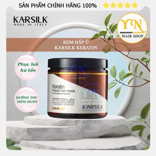 (Chính hãng) Kem hấp keratin tươi karsilk phục hồi tóc hư tổn 800ml