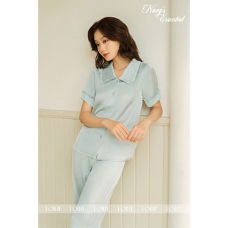 Bộ Pijama Dài Viền Bèo Basic Loirechic PCD01