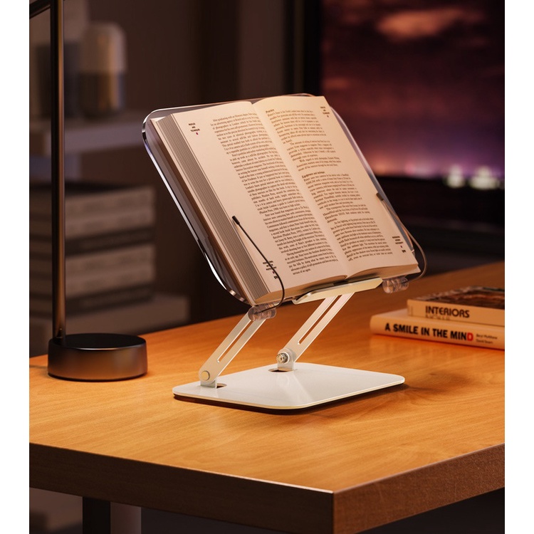 R15 Kệ đọc kinh, kê đọc sách chân đế xoay 360 độ để bàn kiêm đỡ ipad laptop điều chỉnh độ cao tiện lợi