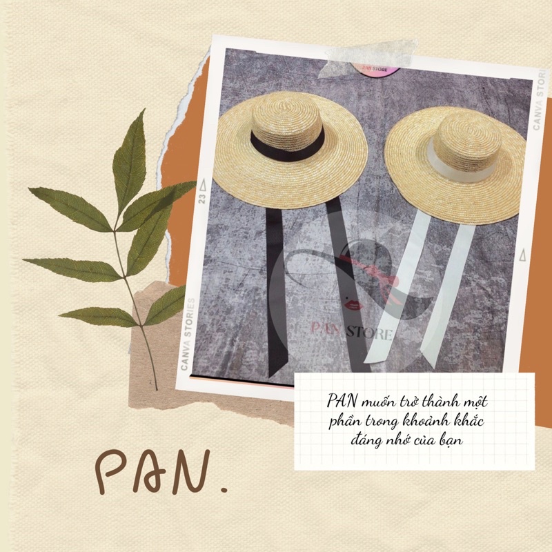 Mũ cói nón coi mu vanh  Cói trai vành rộng trơn dây buộc nơ freesize,tiểu thư,sang chảnh,thời trang