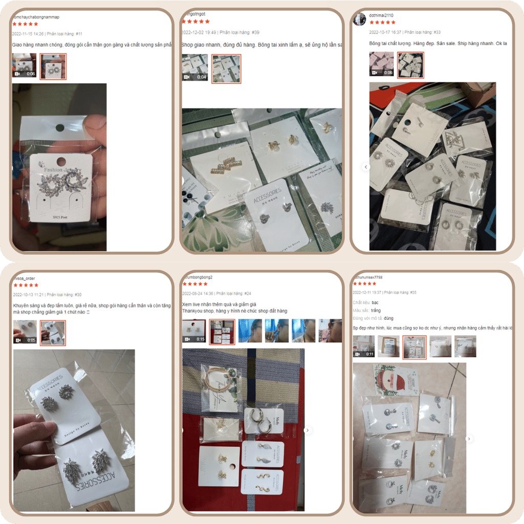 Bông tai nữ đính đá cao cấp phong cách hiện đại sang trọng đi tiệc Mely 731