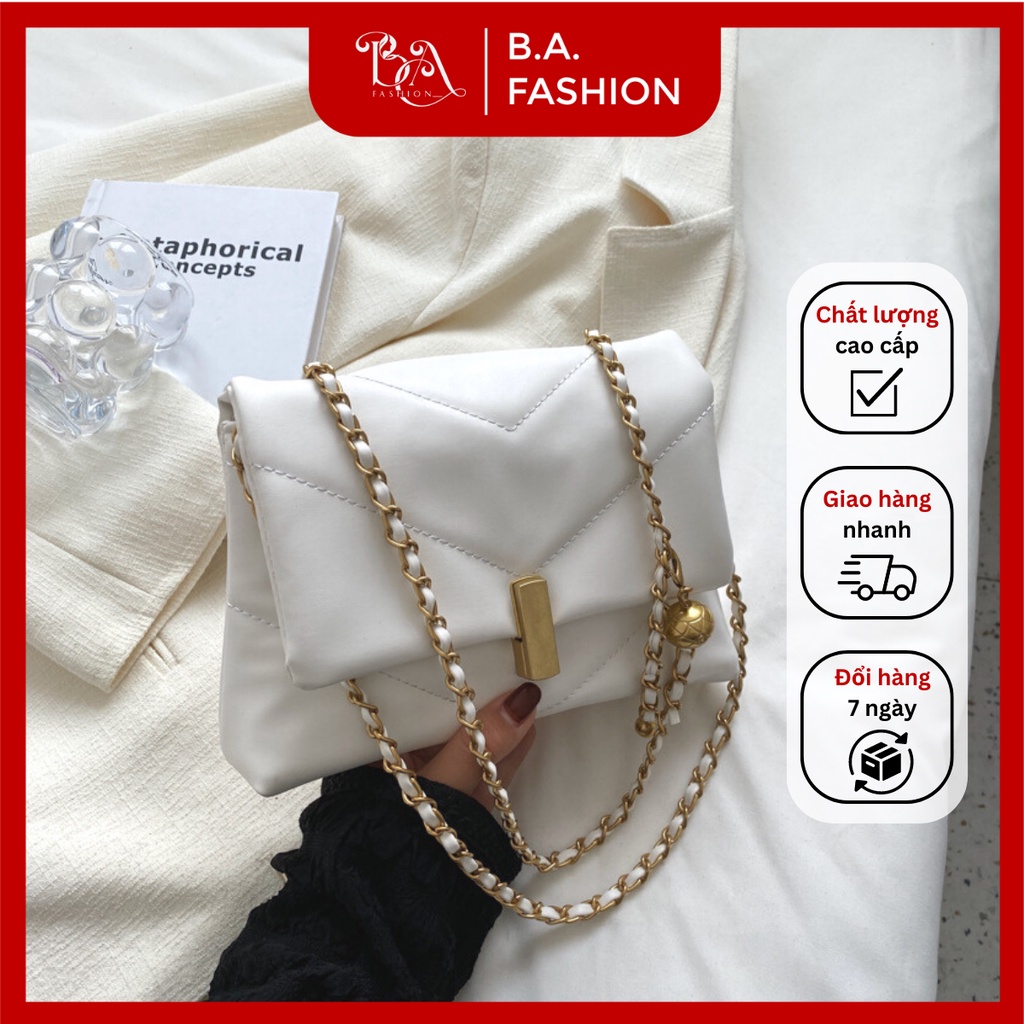 Túi xách nữ kẹp nách cầm tay đeo vai sang trọng, thiết kế thời trang thanh lịch BAFASHION | BA4
