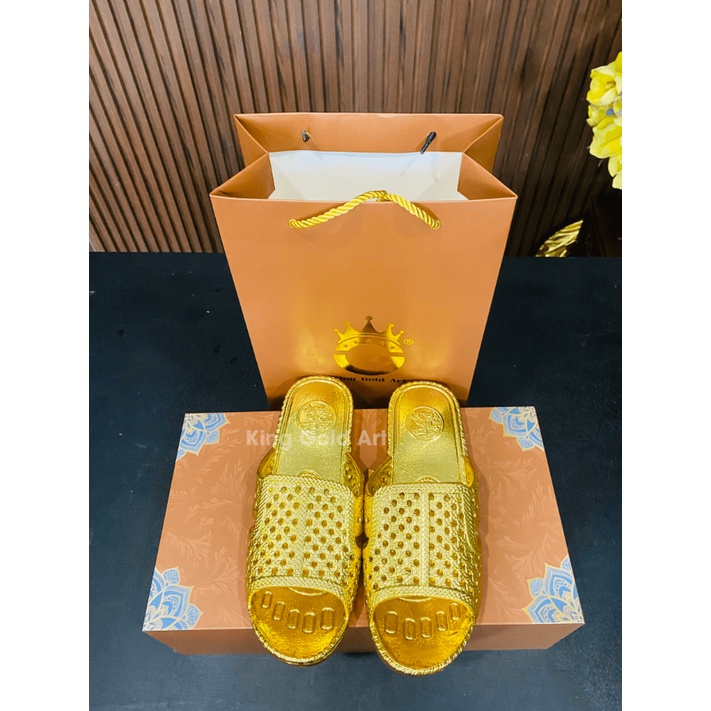 Dép Tổ Ong Dát Vàng 24k - Quà Tặng Lãnh Đạo, Khách Hàng Thân Thiết Và Khách Vip