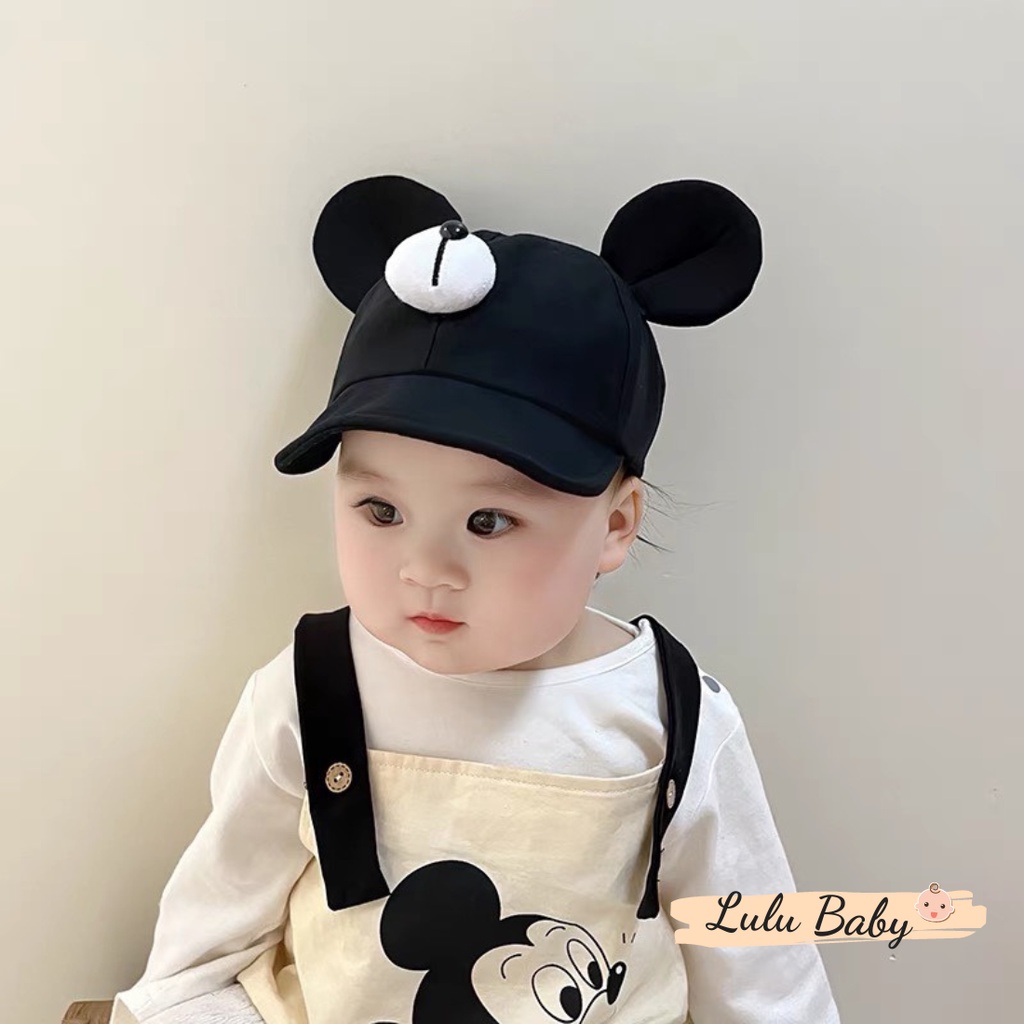 Mũ nón lưỡi trai đính tai chuột mickey đáng yêu cho bé MH231 Lulu Baby