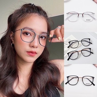 Gọng kính mắt dáng vuông chống ánh sáng xanh gọng nhựa càng kim loại - M 2078