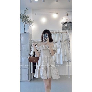 váy hở vai xốp