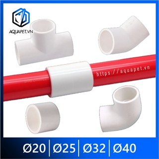 Cút nối các loại phi 20,25,32,40 màu trắng