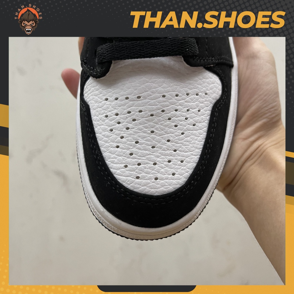 Giày Air JD1 Low Black White Suede, JD1 Thấp Đen Trắng - Than.Shoes