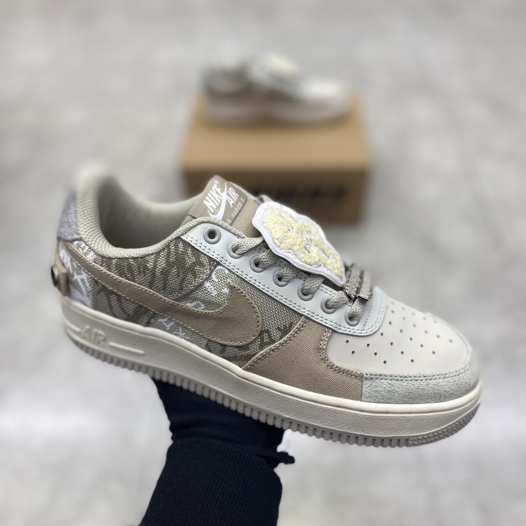 Giày thể thao sneaker  AF1 x Travis Scott Grey White