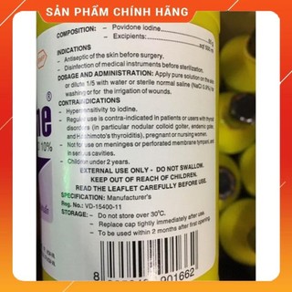 Dung dịch sát khuẩn Povidine 10% (chai 500ml)