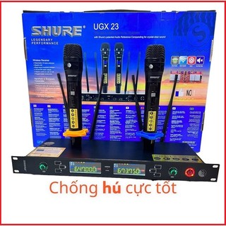 Micro không dây chuẩn Shure UGX 23 chuẩn loại 1,chống hú,tự ngắt,Bắt xa