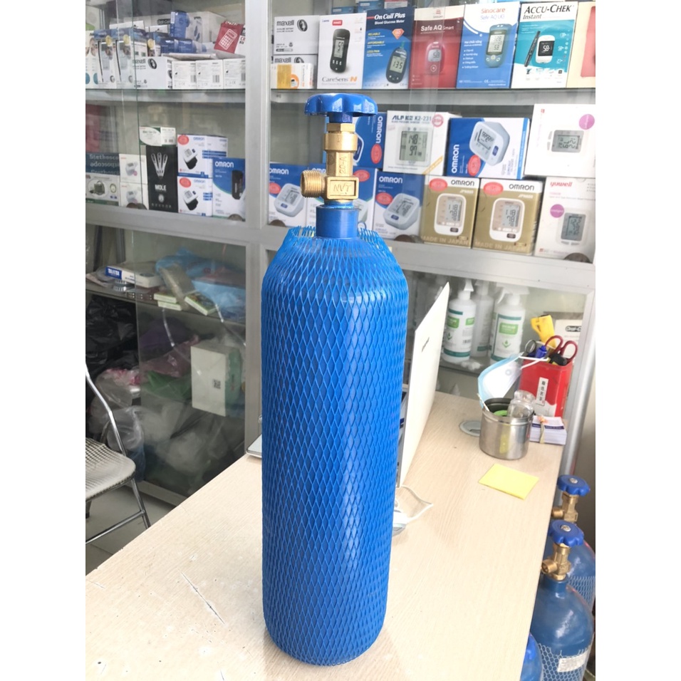 Bình oxy 5 lít thở. Oxy đóng cá