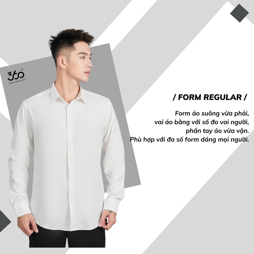 Áo sơ mi nam cổ đức dài tay thương hiệu 360 Boutique chất liệu vải Twill chống nhăn  - SHDOL408