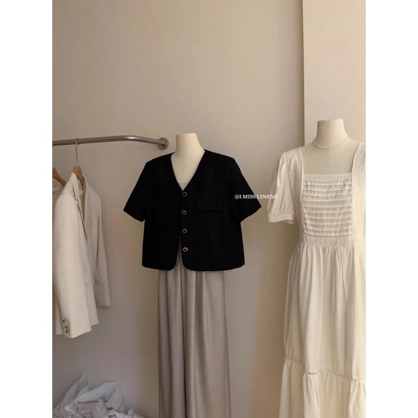 Áo vest cộc I MISS LINENE 70008 (Hàng có sẵn)🇰🇷 | BigBuy360 - bigbuy360.vn