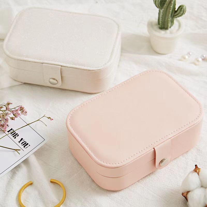 Hộp Đựng Trang Sức Cầm Tay Da PU Du Lịch Tiện Lợi, Dung Tích Lớn Đựng Được Nhiều Nữ Trang, Phụ Kiện, Dễ Dàng Mang Theo