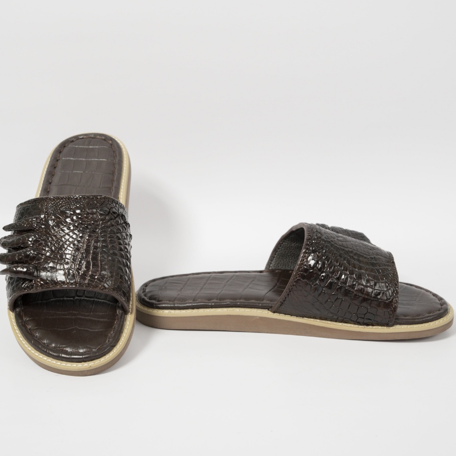 Dép Nam Quai Ngang Móng Da Cá Sấu 2DO LEATHER G929 Quà Tặng Cho Người Thân, Sang Trọng, Cao Cấp, Siêu Bền