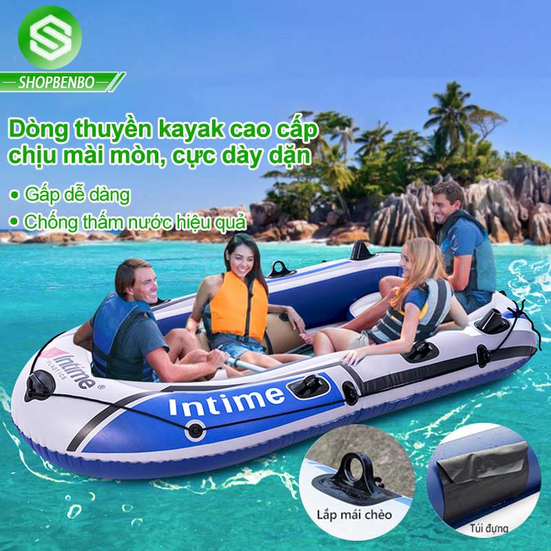 Hơi phao xuồng bơm hơi thuyền câu cá INTIME chứa 3-4 người chắc chắn cho Kayak dã ngoại