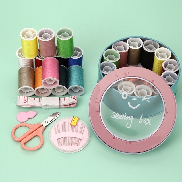 Hộp Kim Chỉ May Vá 3 TẦNG Gia Đình - Kim Khâu, Chỉ, Kéo vv , Đủ Size .ĐTLV