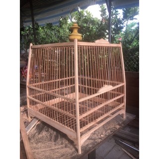 Khung lồng chim chào mào, tự ráp, Gỗ Quê , tặng dầu quét lồng, lồng thái đấu, thái cao, vuông đấu, vuông cao tự lắp ráp