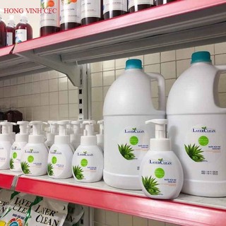 Nước rửa tay hữu cơ Layer Clean dạng bọt tiết kiệm hương Lô hội các dung tích