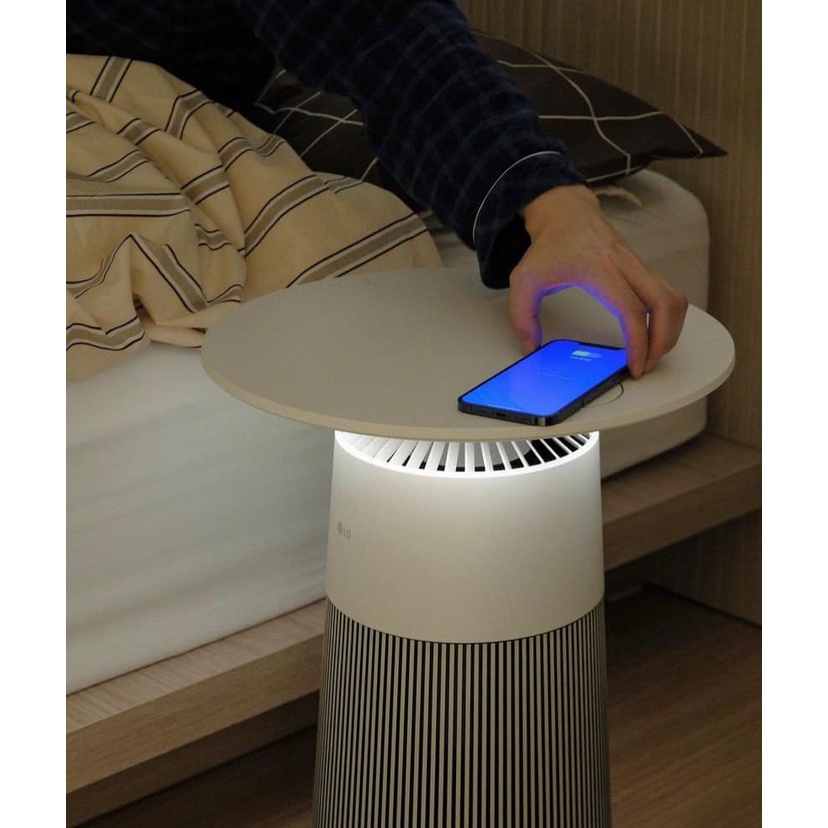 MÁY LỌC KHÔNG KHÍ LG PURICARE AS062PWHAR KÈM SẠC KHÔNG DÂY VÀ ĐÈN NGỦ