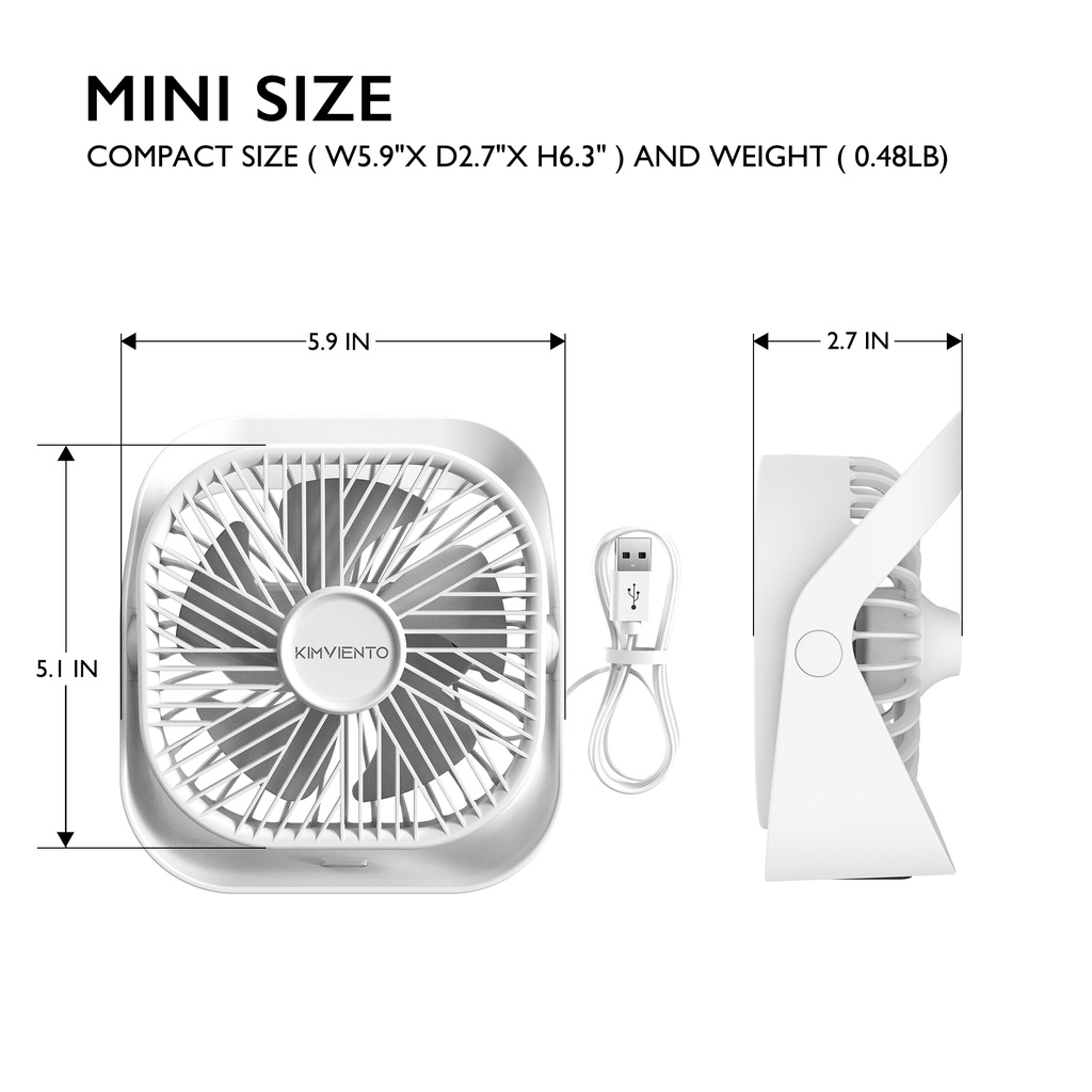 Quạt cầm tay tích điện dung lượng pin khủng  cao nhất trên thị trường, quạt mini HSON 5 tốc độ gió linh hoạt