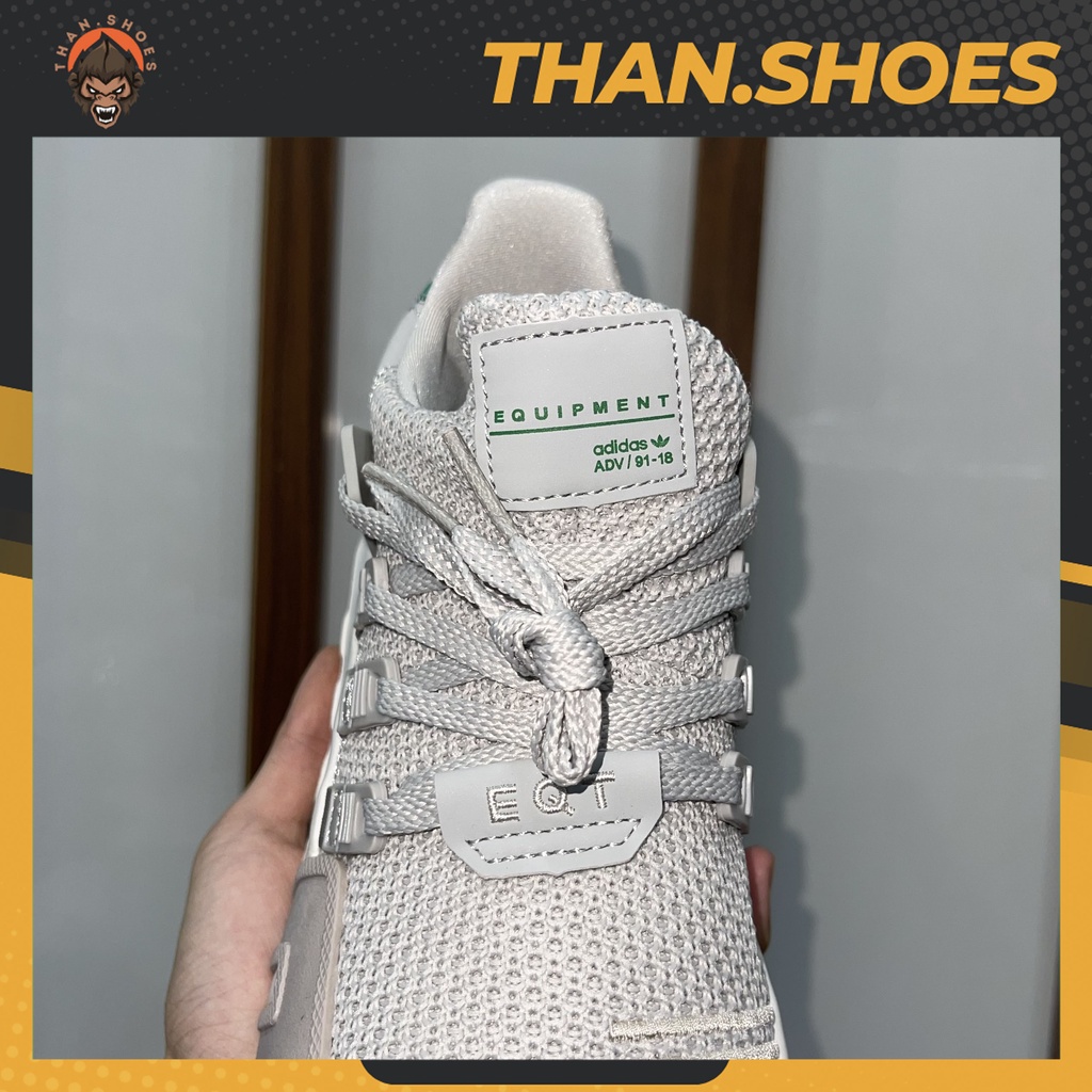 Giày EQT Basketball Adv Running Grey Ash Green, EQT Xám Xanh Lá Than.Shoes - Than.Shoes