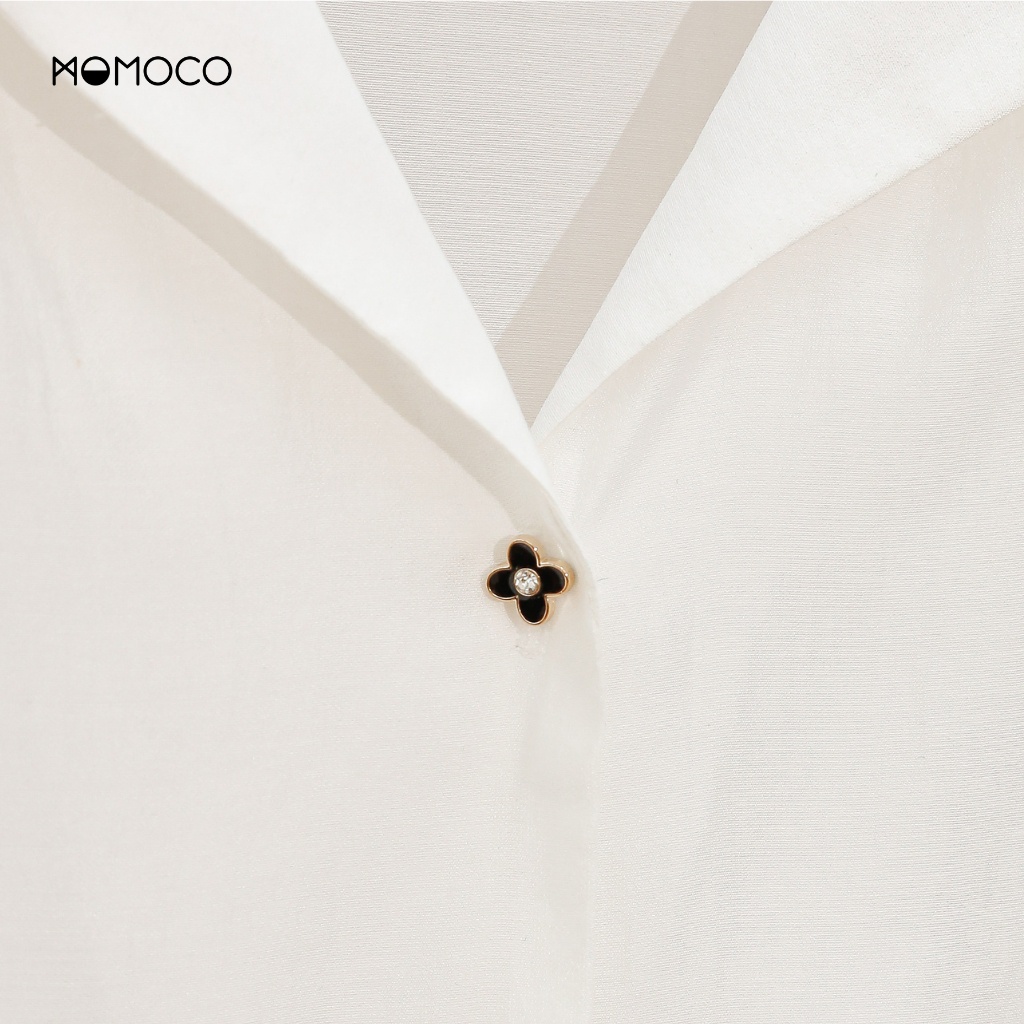 Áo Sơ Mi MOMOCO Cổ Ve, Tay Dài May Mí Điệu Đà Chất Liệu Cao Cấp M3037