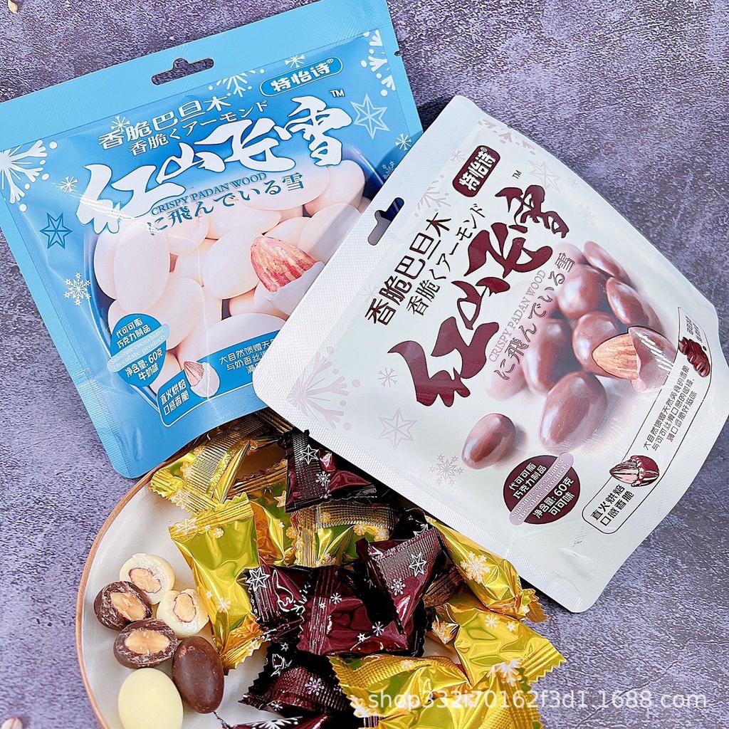 Kẹo Socola/ Sữa/ Matcha bọc dâu tây/ hạnh nhân gói 60g