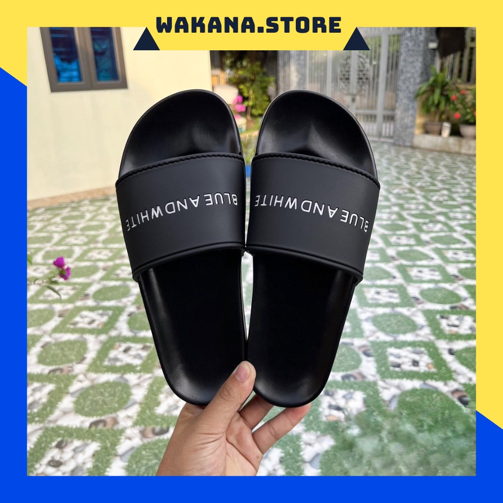 Dép nam quai ngang Blue and White hottrend 2023