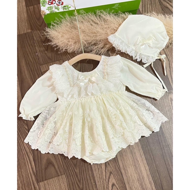 Pass váy cho bé kèm mũ hoặc tuban