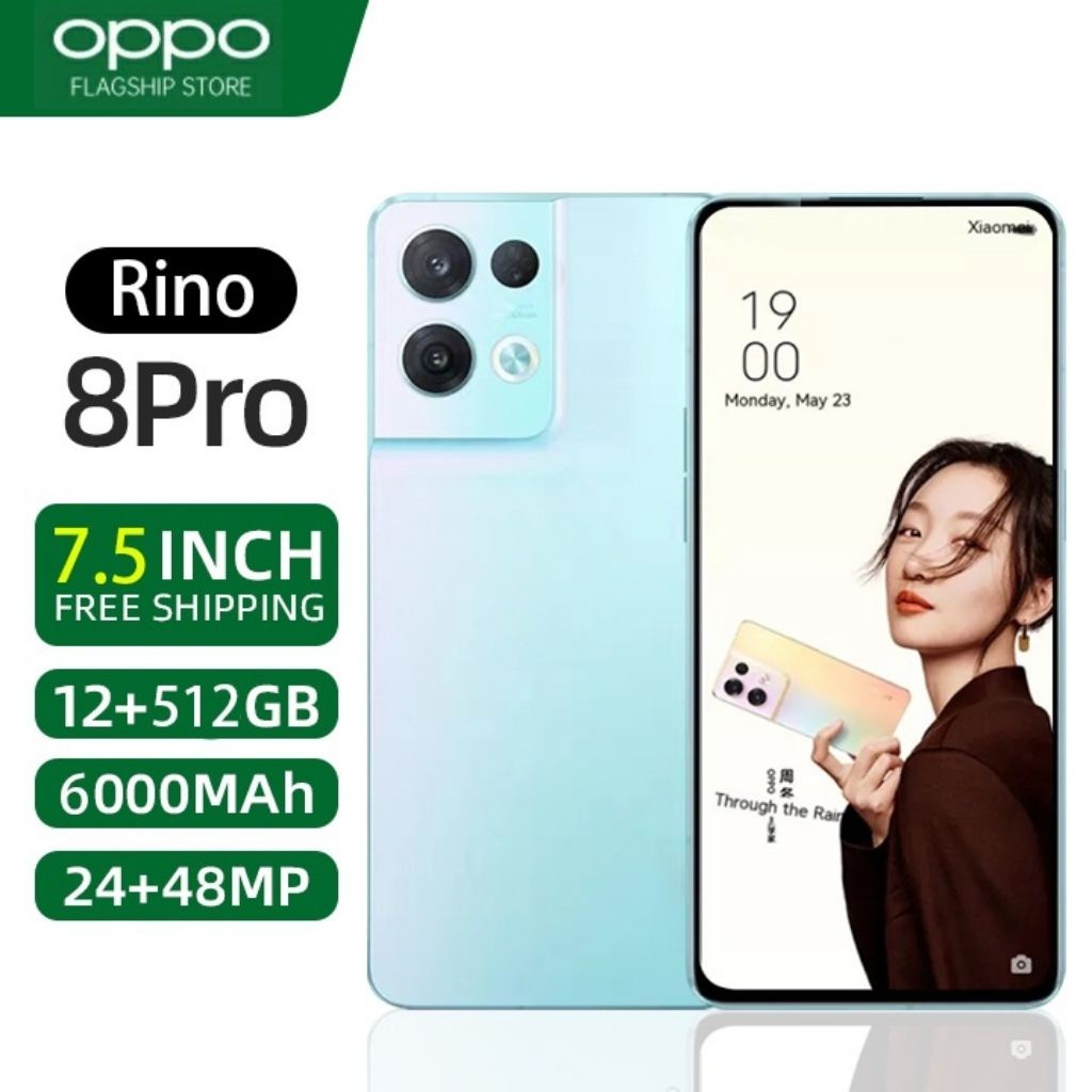 Điện thoại di động reno8 Pro mới nguyên bản 12+512GB smartphone toàn màn hình Android Dual Sim Hàng Chính Hãng 5G COD